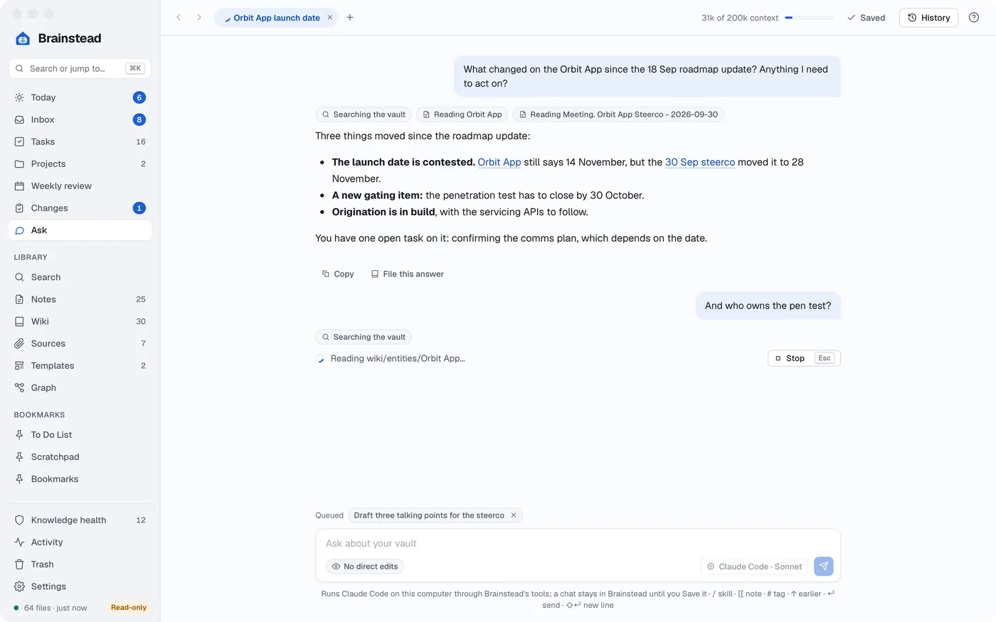 Ask: a chat about what changed on Orbit App